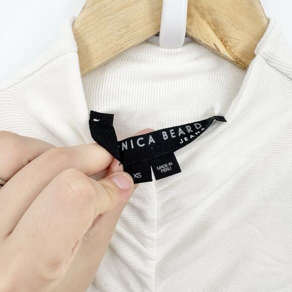 Veronica Beard Top XSmall Minimalist Capsule Luxury Stretch Vargas Ruched Soft - Picture 5 of 7